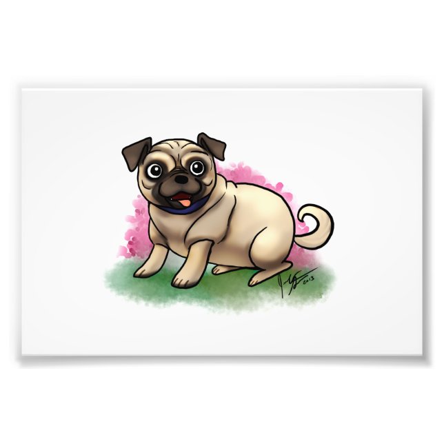 Pug Print Fototryck (Framsidan)