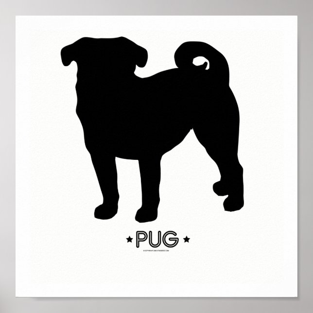 Pug Print Poster (Framsidan)
