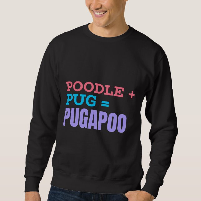 Pug Pudel Mix Definition Classic T-Shirt 552 Lång Ärmad Tröja (Framsida)