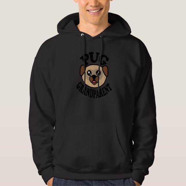 Pug  Pug Grandparent Hoodie (Framsida)