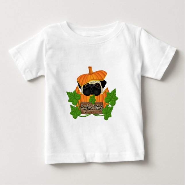 Pug Pumpkin Patch Tröja (Framsida)