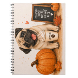 Pug Pumpkin Spice Anteckningsbok