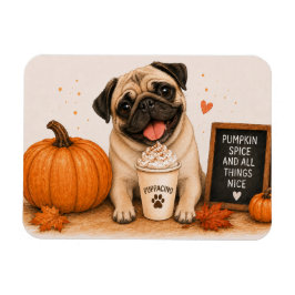Pug Pumpkin Spice Magnet