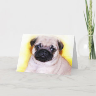 Pug Puppens hälsningskort Kort