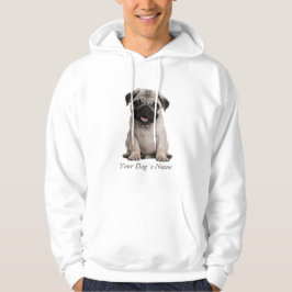 Pug Puppy Färg Silhouette Hoodie
