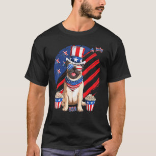 Pug Puppy Hund 4:e juli Patriotic American USA T Shirt