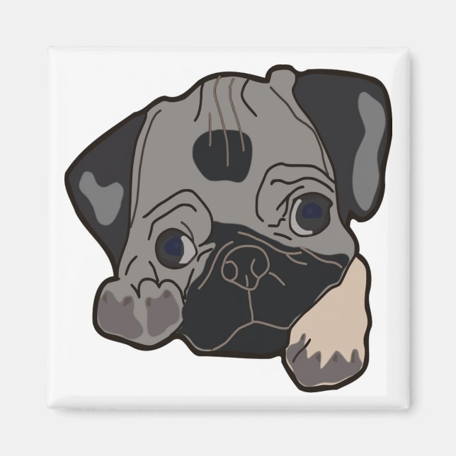PUG PUPPY HUND MAGNET (Framsidan)