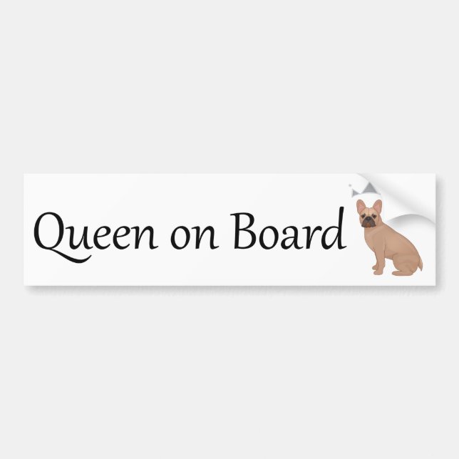 Pug Queen ombord Bildekal (Framsidan)