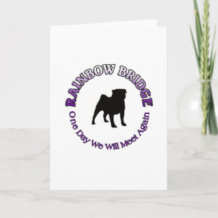 PUG RAINBOW BRIDGE SYMPATHY KEYCHAIN - HUND PET KORT