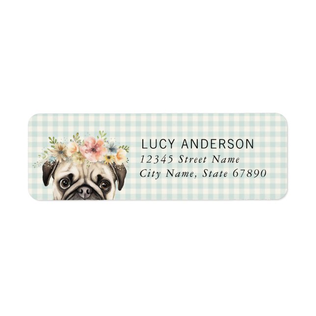 Pug Returetiketter Returadress Etikett (Framsidan)