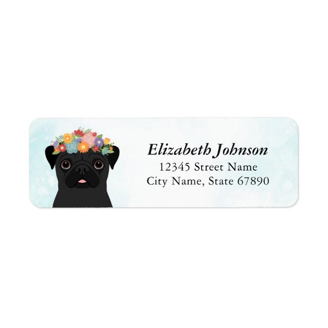 Pug Returetiketter Returadress Etikett (Framsidan)