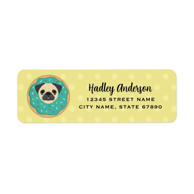 Pug Returetiketter Returadress Etikett (Framsidan)