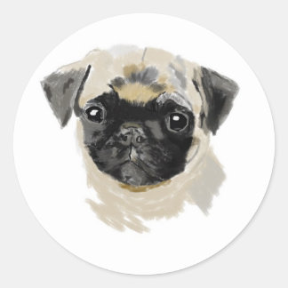 Pug Runt Klistermärke