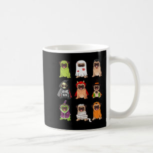 Pug-samling Glad Pugoween Halloween Spöklik Cos Kaffemugg