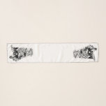 Pug Scarf<br><div class="desc">Mops nur aus Buchstaben Pug only type - Grafik Interpretation</div>