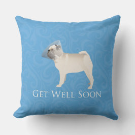 Pug Silhouette kommer snart fram Kudde