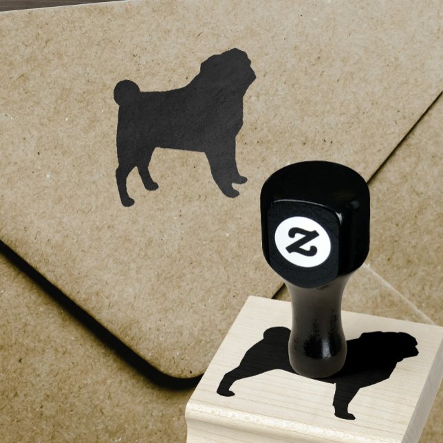 Pug Silhouette Stämpel (Skapare uppladdad)