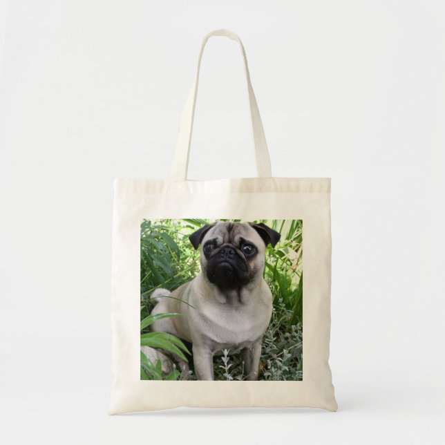 pug sittande tygkasse (Framsidan)