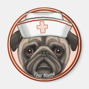 Pug Sjuksköterska Magnet