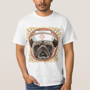 Pug Sjuksköterska t-shirt