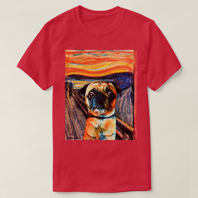 Pug Skräm T Shirt (Design framsida)