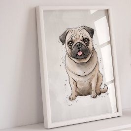 Pug | Skriv ut Hund | Skriv ut Hund Poster