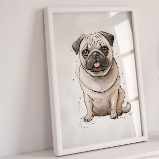 Pug | Skriv ut Hund | Skriv ut Hund Poster
