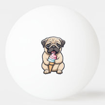 Pug slickande glass