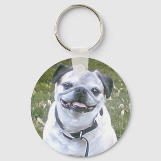 Pug Small Hund Keychain Nyckelring