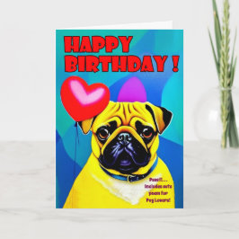 PUG söt från hund roligt Kort