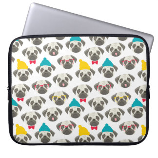 Pug - söt hund under jul laptop fodral