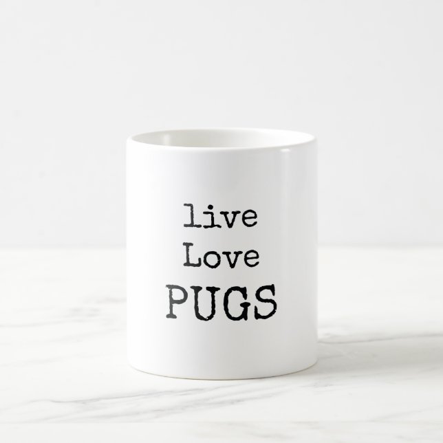 PUG söt rolig hund mamma Kaffemugg (Center)
