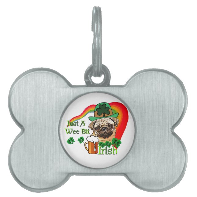 Pug St Patricks ID-bricka Husdjur (Framsidan)