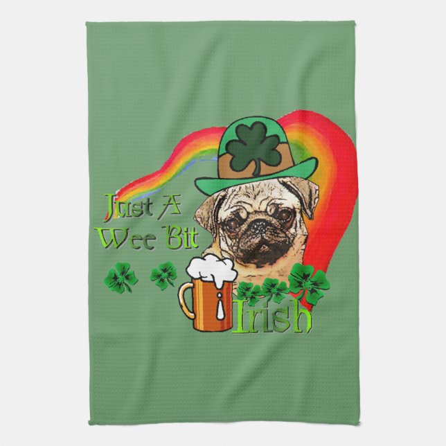 Pug St Patricks Kökshandduk (Vertikal)