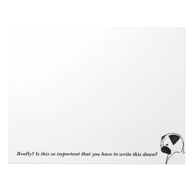 Pug Stink Öga Anteckningsblock (Framsida)