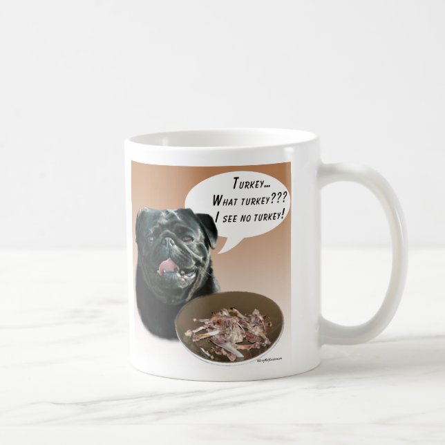 Pug (svart) Turkiet Kaffemugg (Höger)