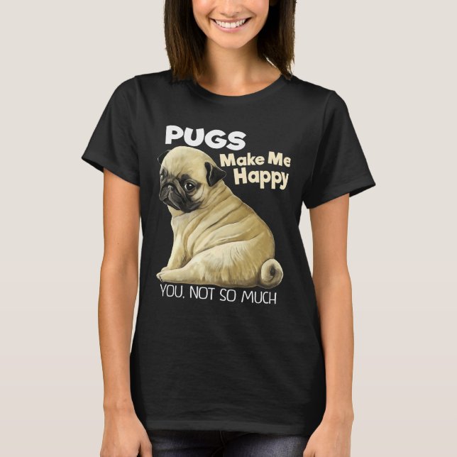 Pug Sweater Pug Funny Gifts Classic T-Shirt 657 (Framsida)