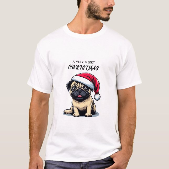 PUG T-SHIRT FOR CHRISTMAS (Framsida)