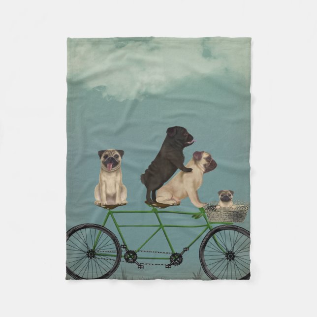 Pug Tandem Fleecefilt (Framsidan)