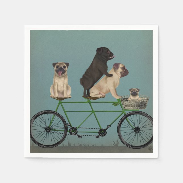Pug Tandem Pappersservett (Framsidan)