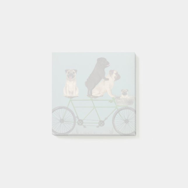 Pug Tandem Post-it Block (Framsida)