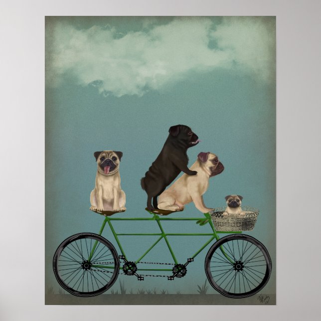 Pug Tandem Poster (Framsidan)