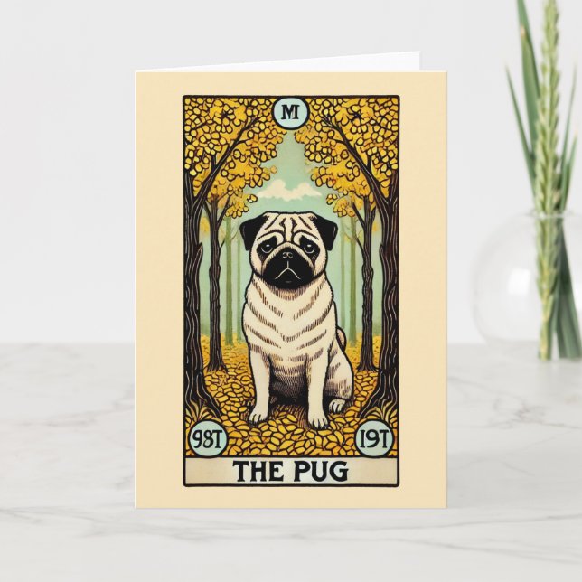 Pug Tarot Card Kort (Framsida)
