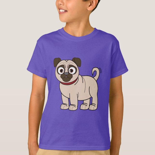Pug Tecknad Tee (Framsida)
