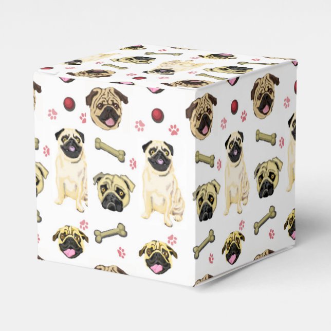 Pug-tema Förmånslådor Presentaskar (Framsidan Sidan)