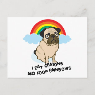 Pug tillåter att man skjuter regnbågar! Kort