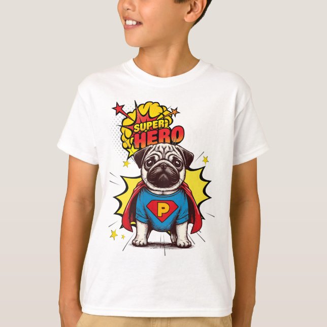 Pug Toppen Hero T Shirt (Framsida)