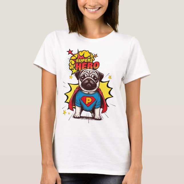 Pug Toppen Hero T Shirt (Framsida)