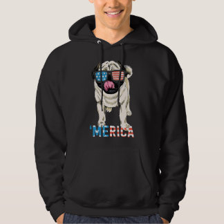 Pug Tröja Present Män Kvinnor Barn Merica Hund Fla Hoodie