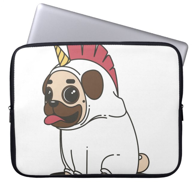 PUG UNICORN LAPTOP FODRAL (Framsidan)